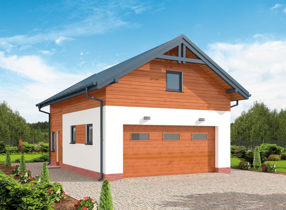 Проект гаража из газобетона