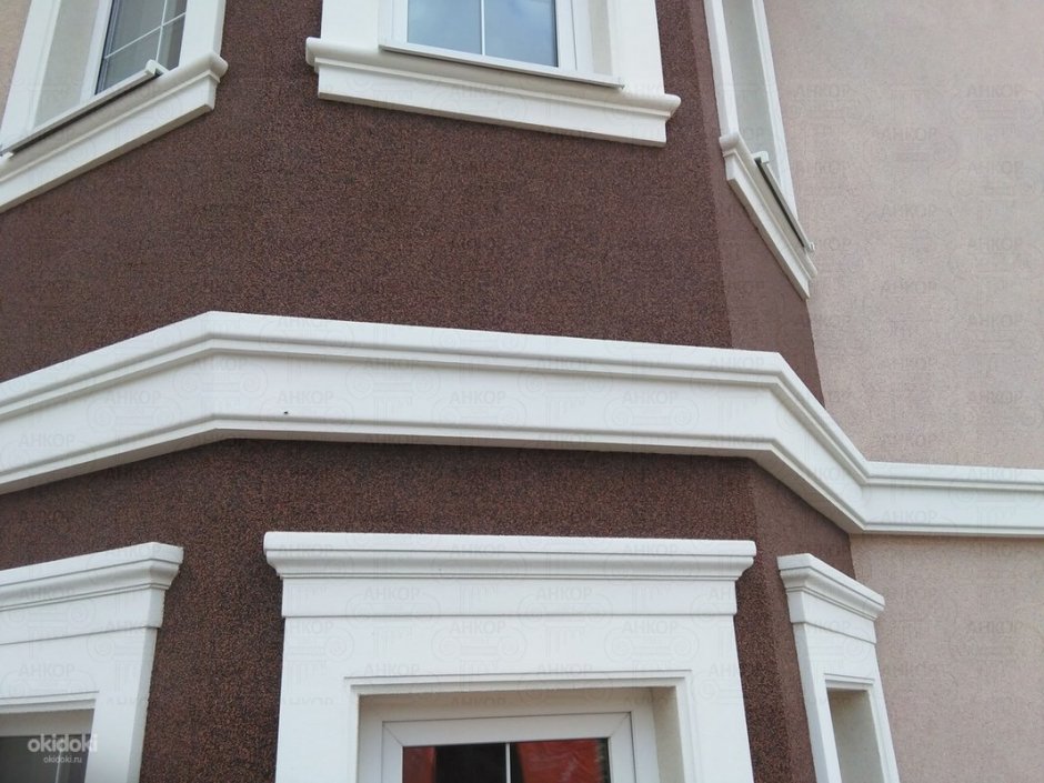 Фасадный декор из пенополистирола монтаж