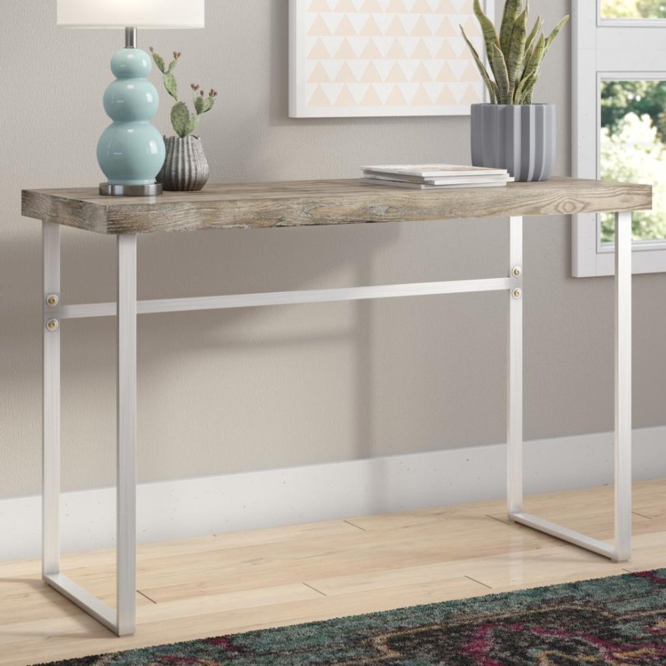 Console Table Palmer Polished Stainless Steel | Smoke Glass CMINCH 160 X 45 X H. 76 cm