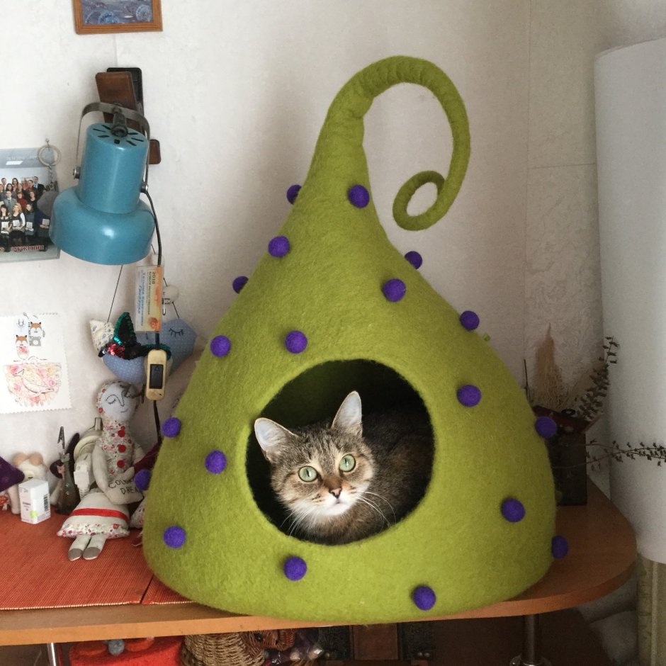 Хендмей домик для кошек