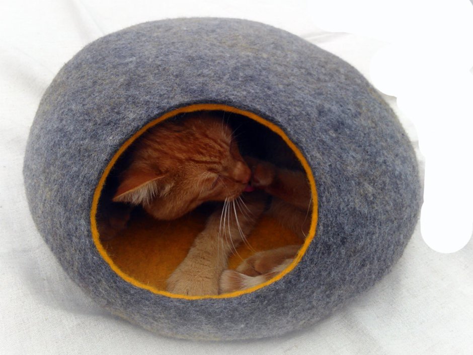 Домик-норка для кошки из Войлока