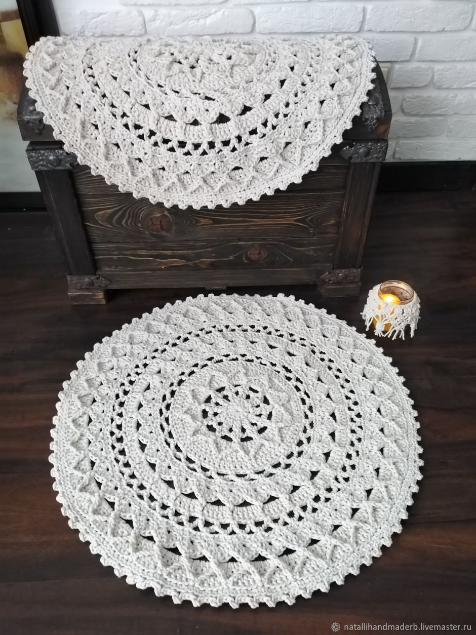 Коврик из хлопкового шнура