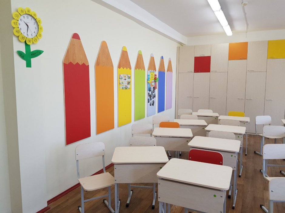 Стены в школьном кабинете