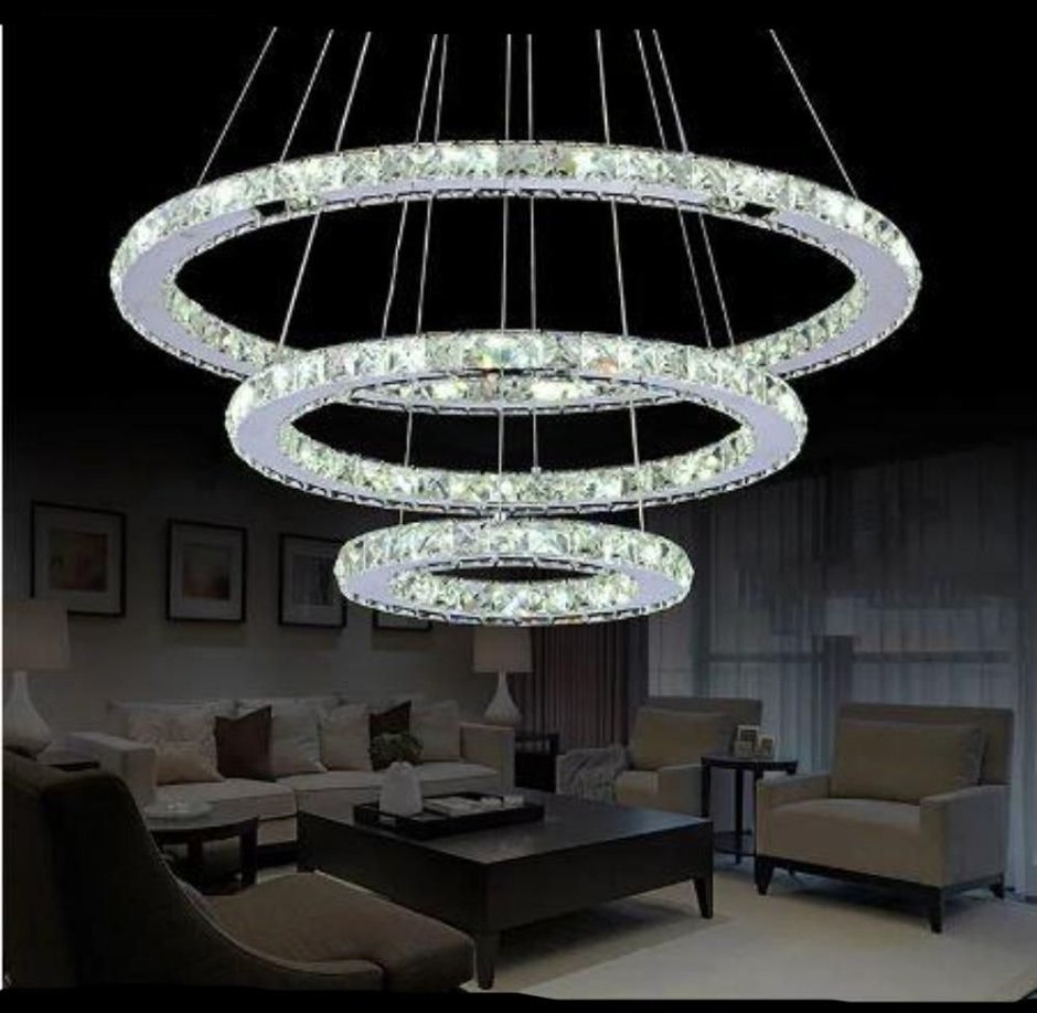 Люстра led 2-Ring Chandelier Золотая