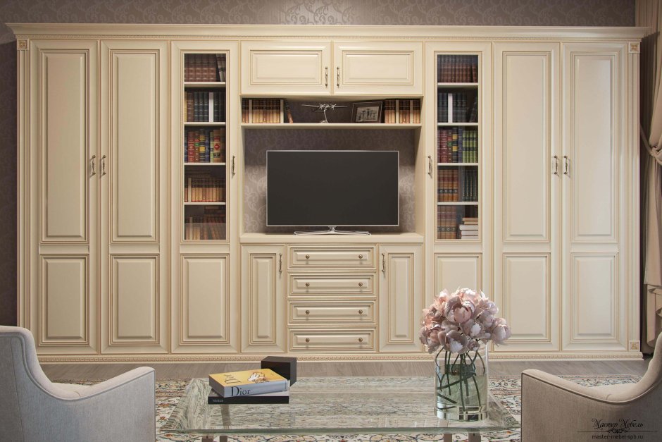 Гостиная с компьютерным столом