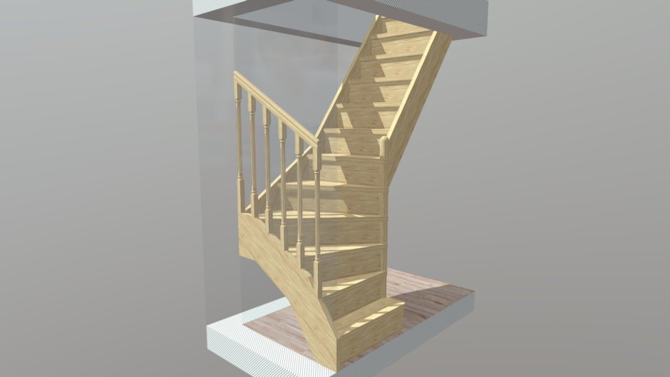 Винтовая лестница на металлокаркасе