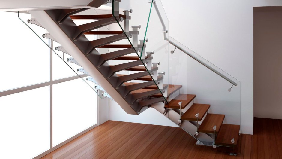 Лестницы с забежными ступенями 180 градусов из металла
