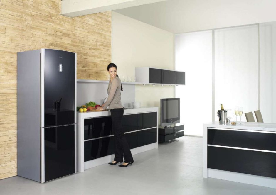 Холодильник Bosch на кухне