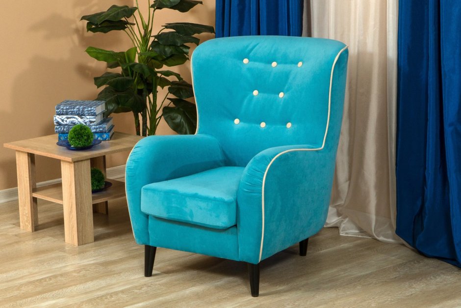 Homary-Modern Wood Accent Chair Camel Velvet Upholstered Arm Chair