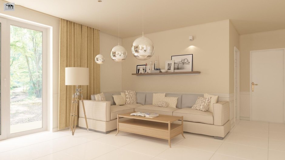 Золотистый цвет стен