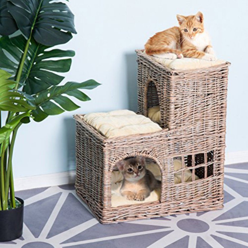 Плетеная мебель домик для кошек