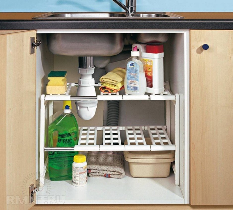 Органайзер в шкаф для кухни под мойку