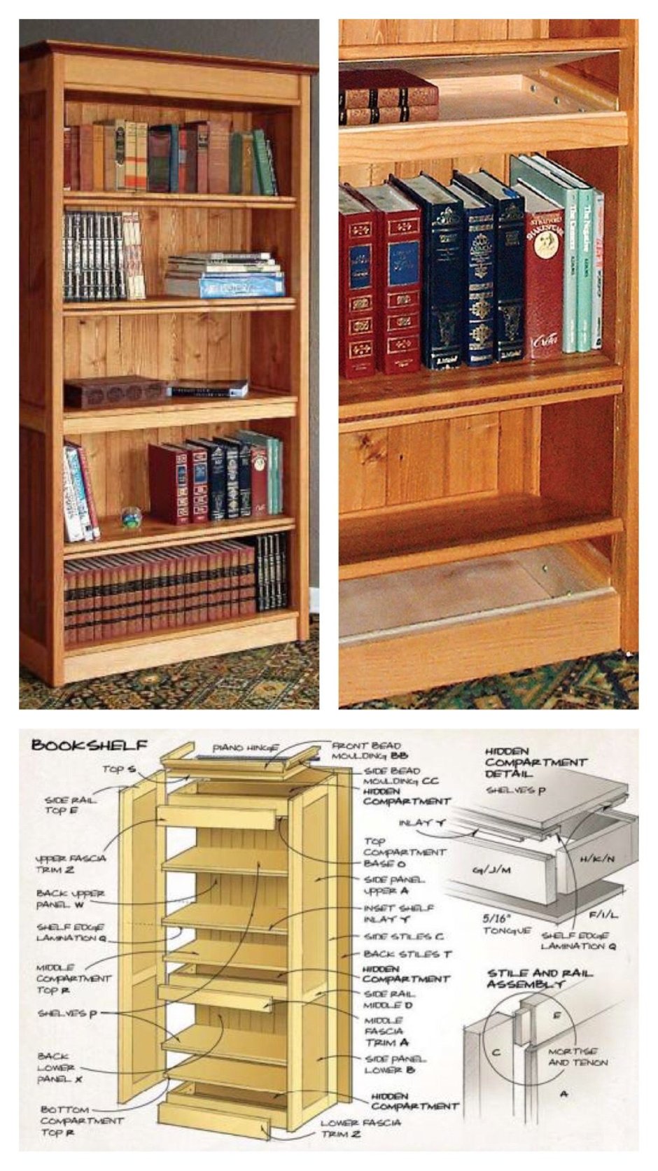 Secret compartment Bookshelf
