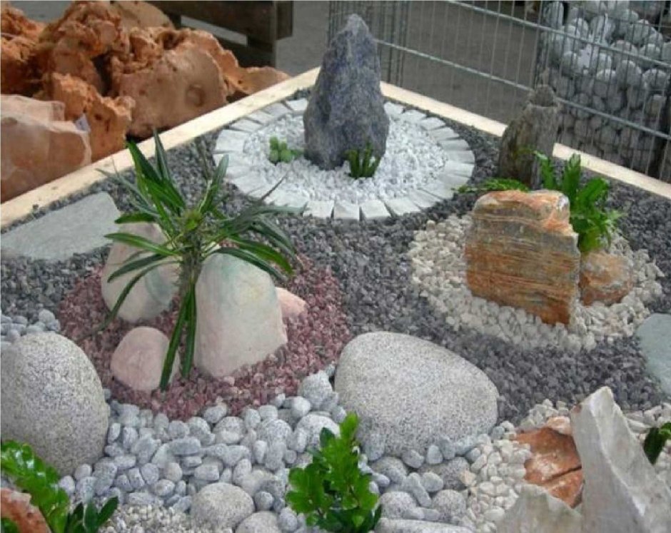Каменный сад мраморная галька