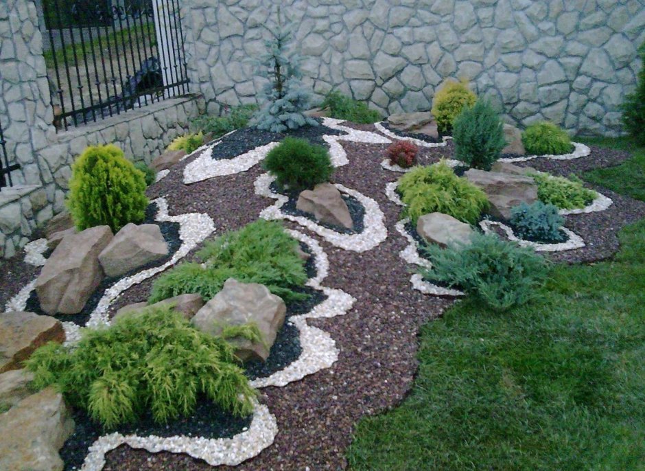 Каменный сад мраморная галька