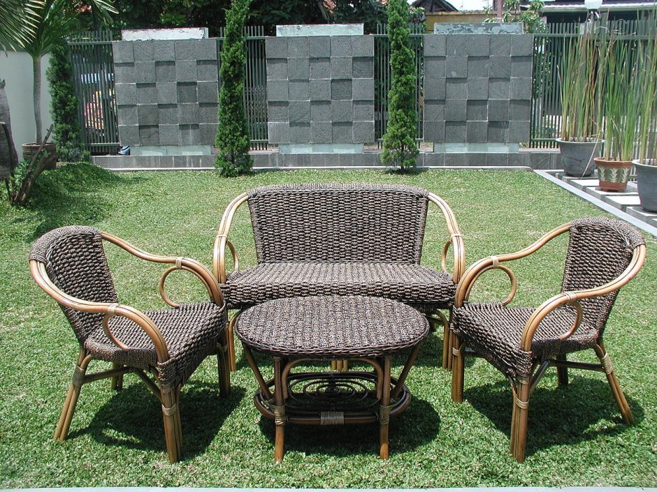Комплект мебели Калифорния сет (California 3 Seater Set) коричневый