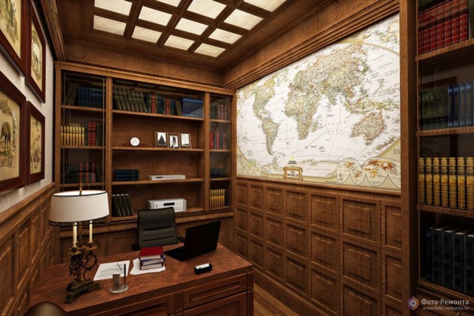 Маленький кабинет в английском стиле