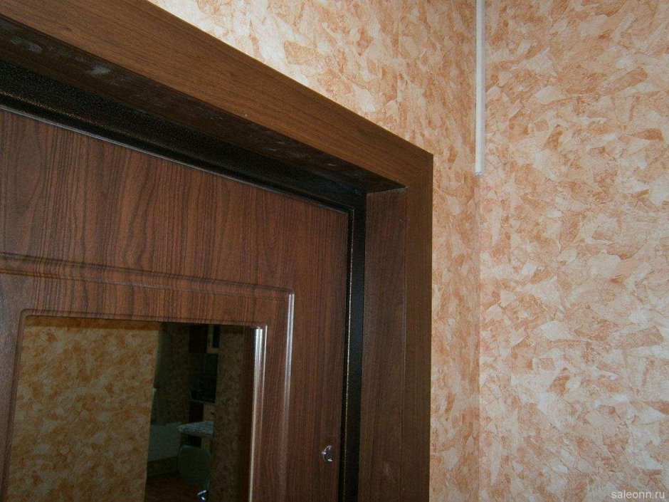 Отделка откосов входной двери МДФ панелями