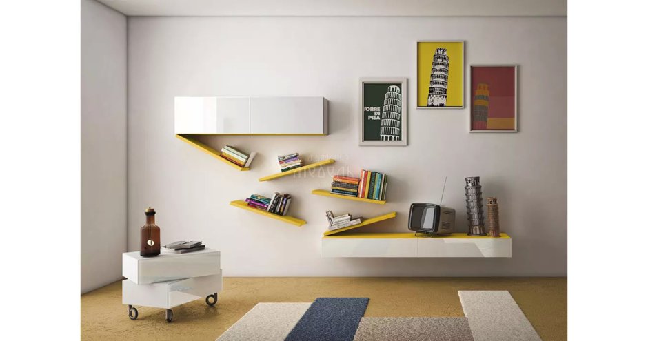 Полка "Wall Shelf-s (bas WL-001)" белая