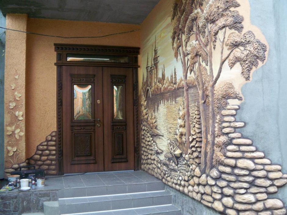 Откосы декоративной штукатуркой