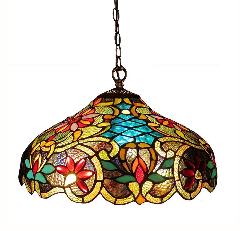 Floral Oil Lamp Tiffany