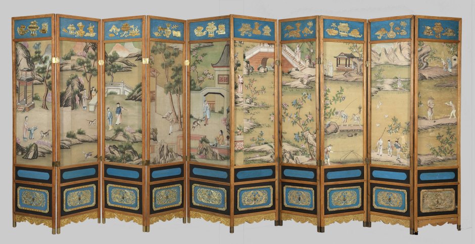 Ширма Япония середина 19 века