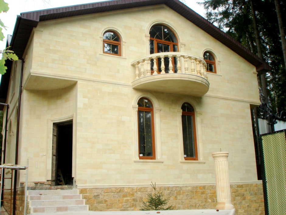 Дагестанский камень вентилируемый фасад