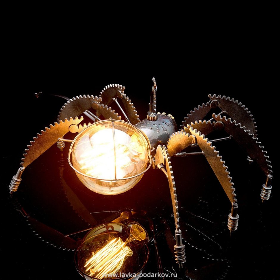 Светильник стимпанк паук