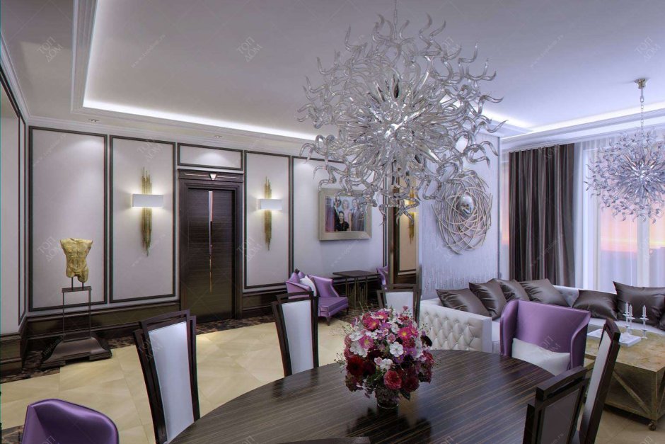 Бра сиреневые Luxury Purple Chandelier Crystal Chandeliers Abajur without lampshade