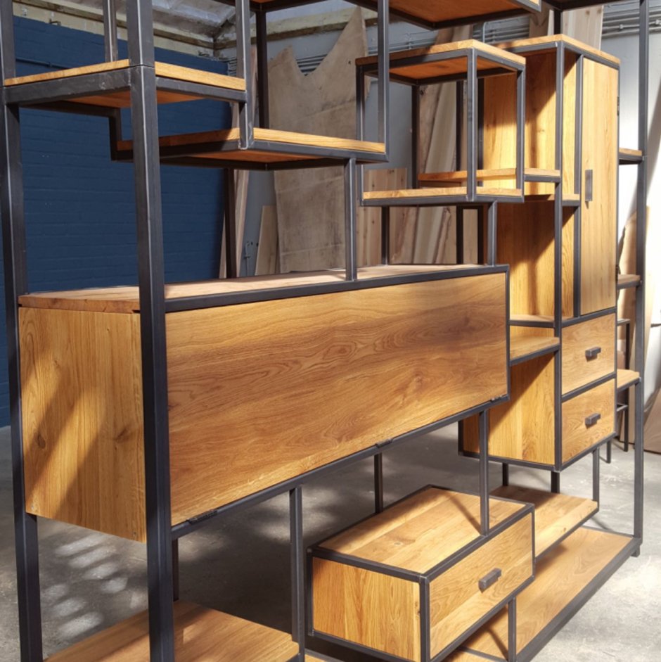 Этажерка Metall&Woods St-3 в стиле лофт