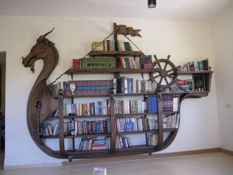 Необычные книжные полки