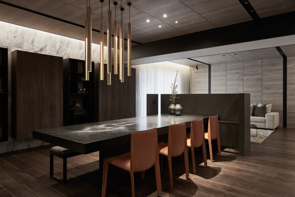 Столовая в стиле брутализм