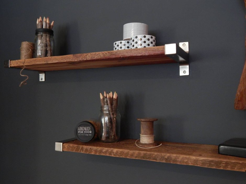 Полка "Wall Shelf-s (bas WL-001)" белая