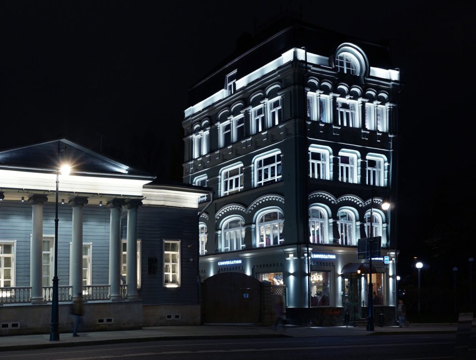 Архитектурная подсветка зданий в Москве Петр Загуменный
