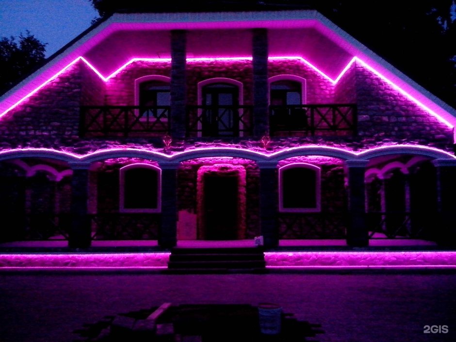 RGB подсветка фасада
