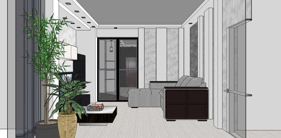 Sketchup дизайн квартиры