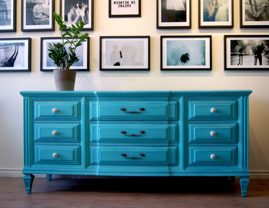 Мебель синего цвета