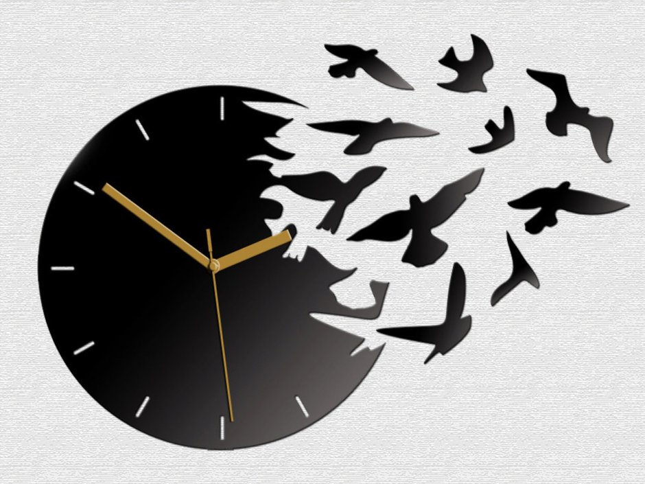 Макет часы птицы