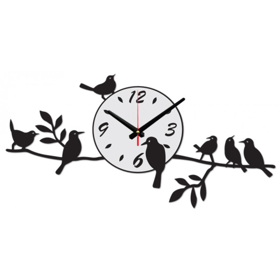 Часы с птичками настенные