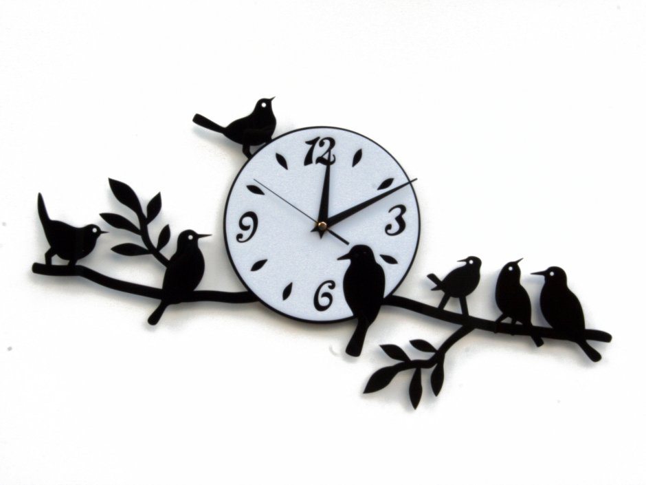 Часы на стену с птичками
