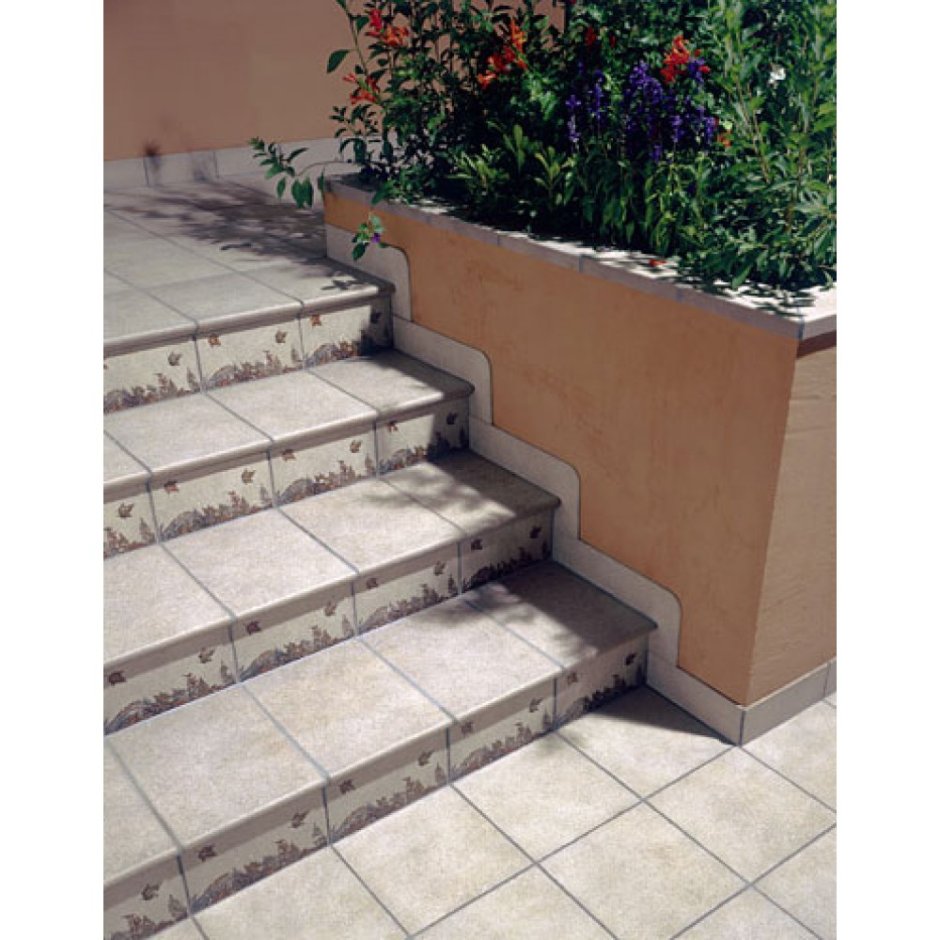 Цветные бетонные ступени для лестниц
