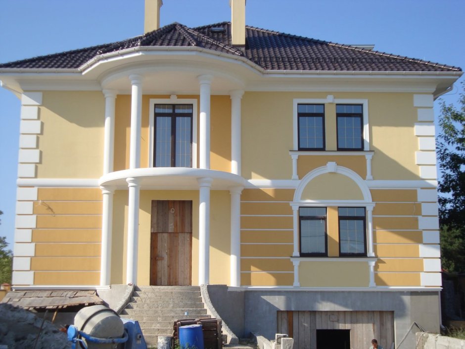 Покраска фасада частного дома