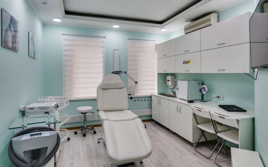 Серо белый кабинет косметолога