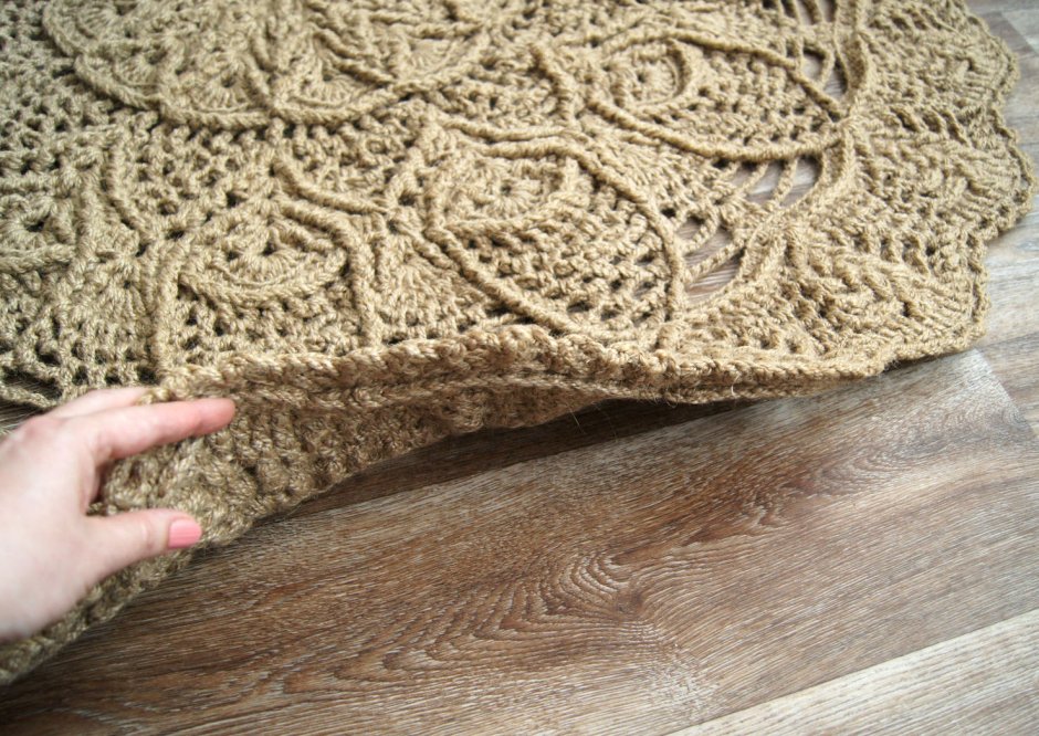 Кружево из джута крючком