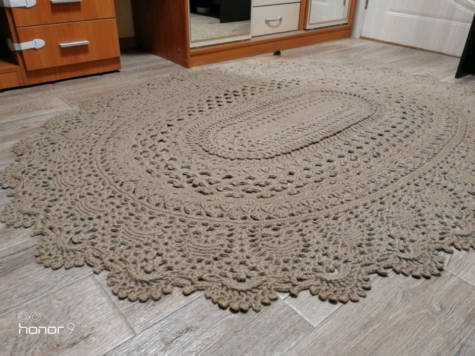 Ковер джутовый самодельный