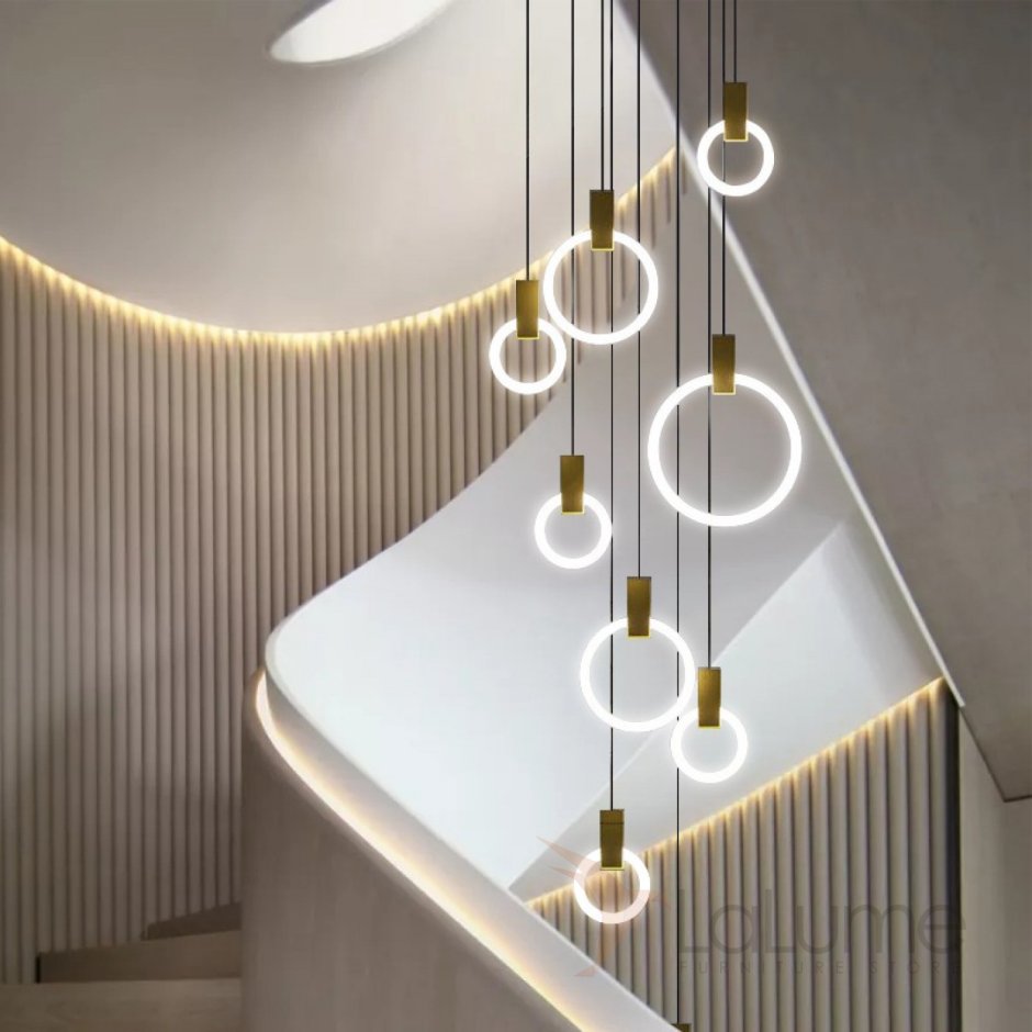 Люстры minimalistic Golden led Chandelier Light