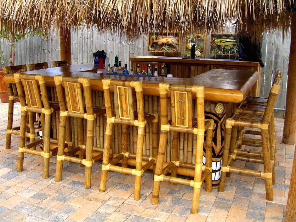 Садовая мебель из бамбука