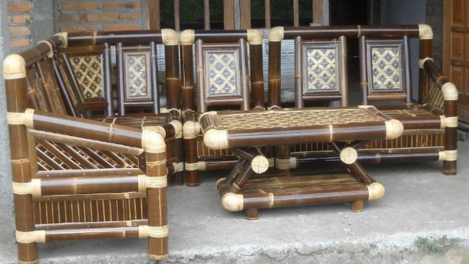 Уличная мебель из бамбука