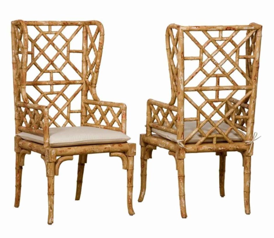 Плетеный стул из бамбука