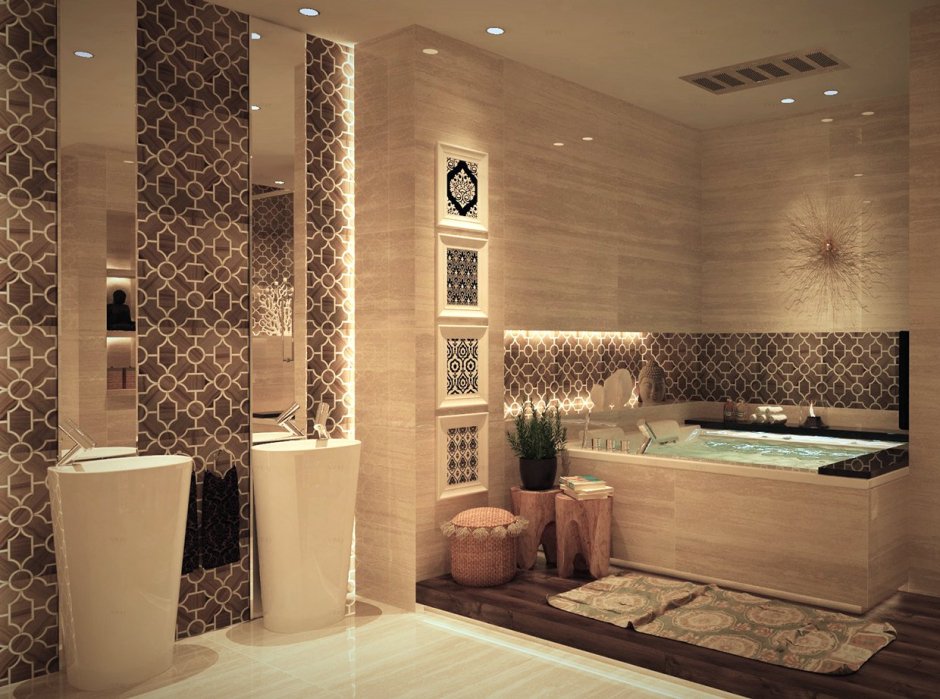 Красивая ванна в квартире